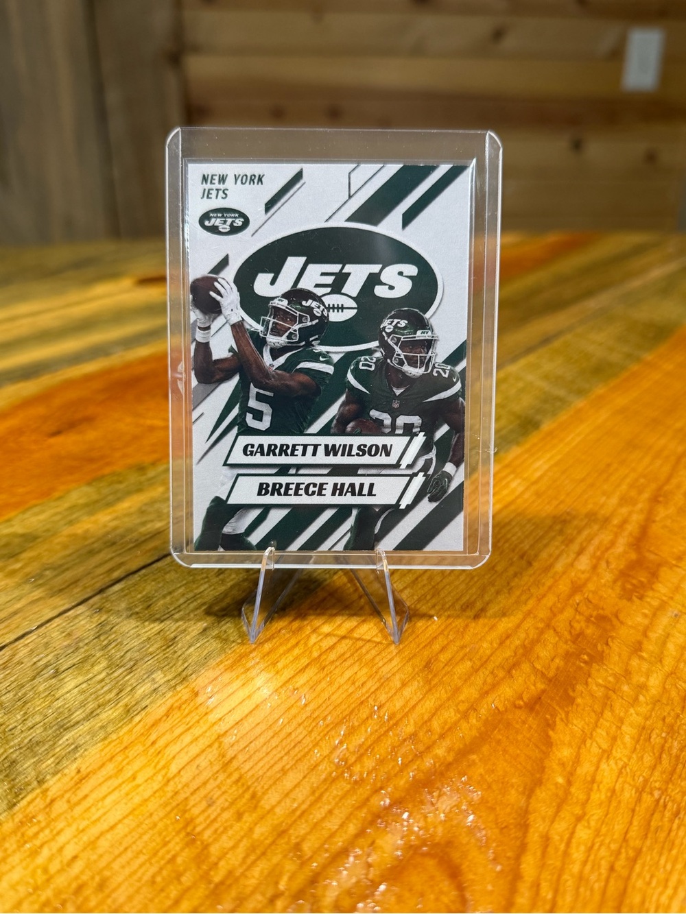 Garrett Wilson / Breece Hall New York Jets Custom Football Card